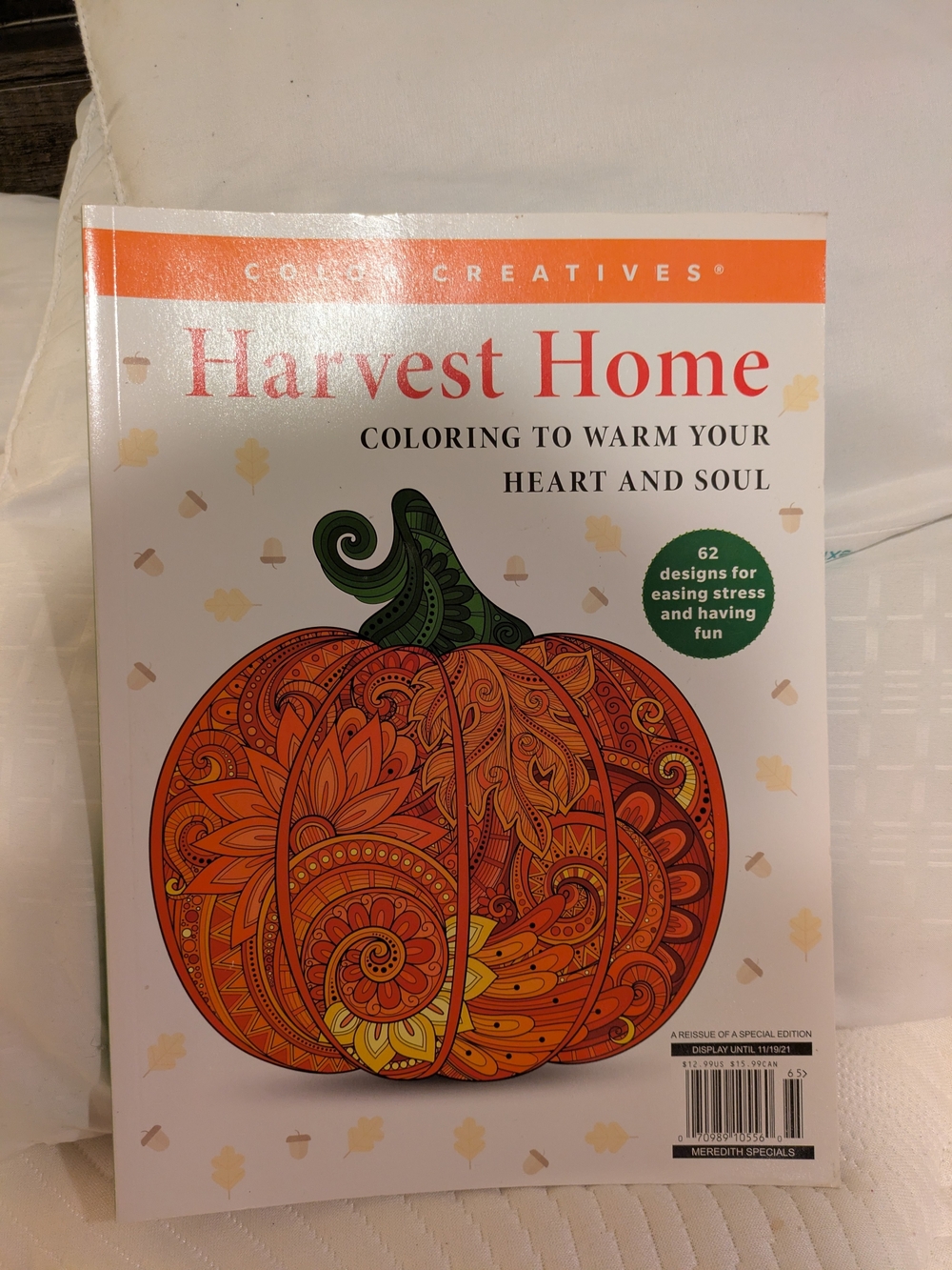 Harvest Home Coloring Book - Orange Pumpkin Cover